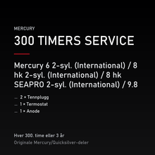 Mercury 2-takt servicekit 300 timer – 6 2-syl. (International) / 8 hk 2-syl. (Internationa – servicekit