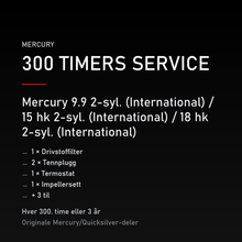 Mercury 2-takt servicekit 300 timer – 9.9 2-syl. (International) / 15 hk 2-syl. (Internati – servicekit