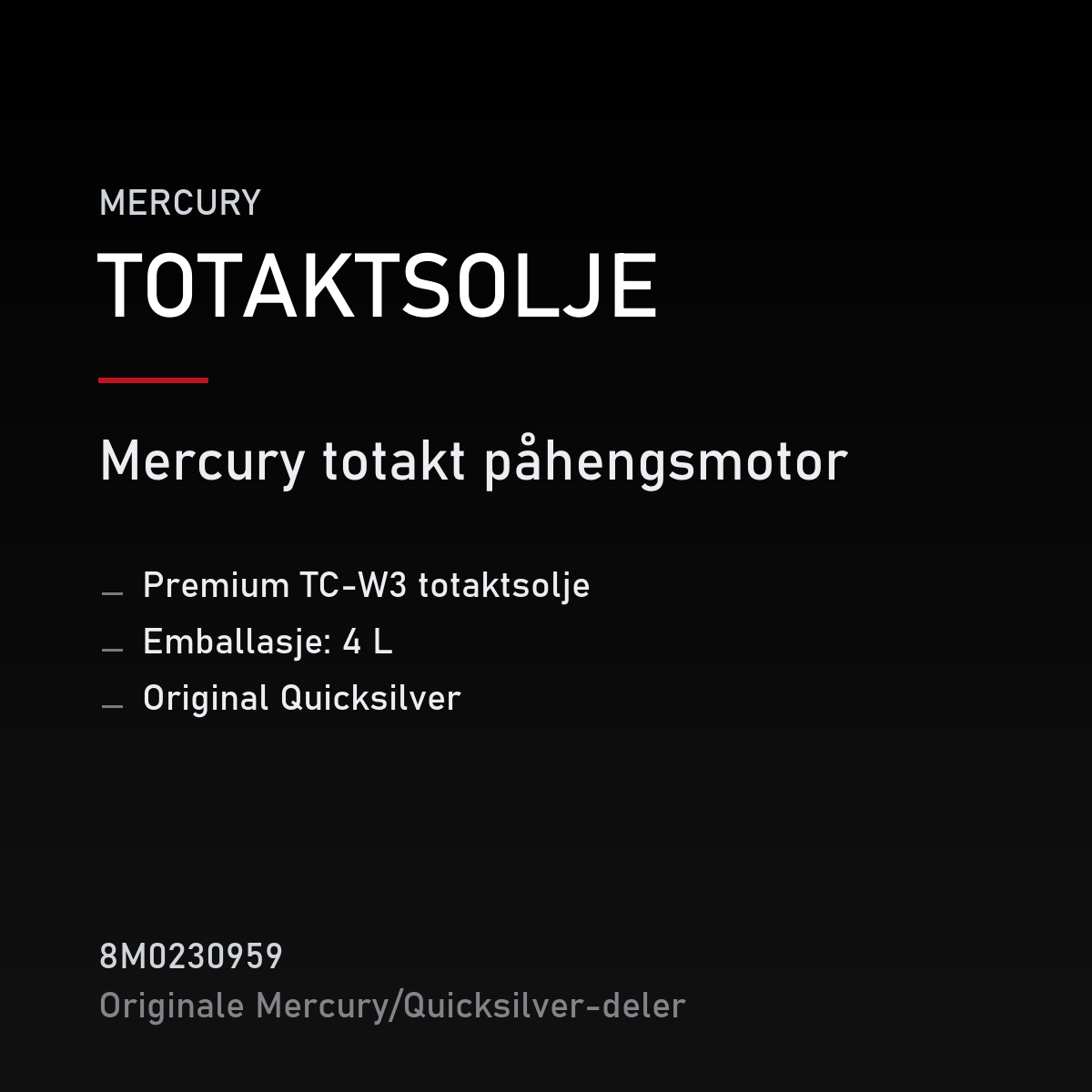 Premium TC-W3 totaktsolje 4 L