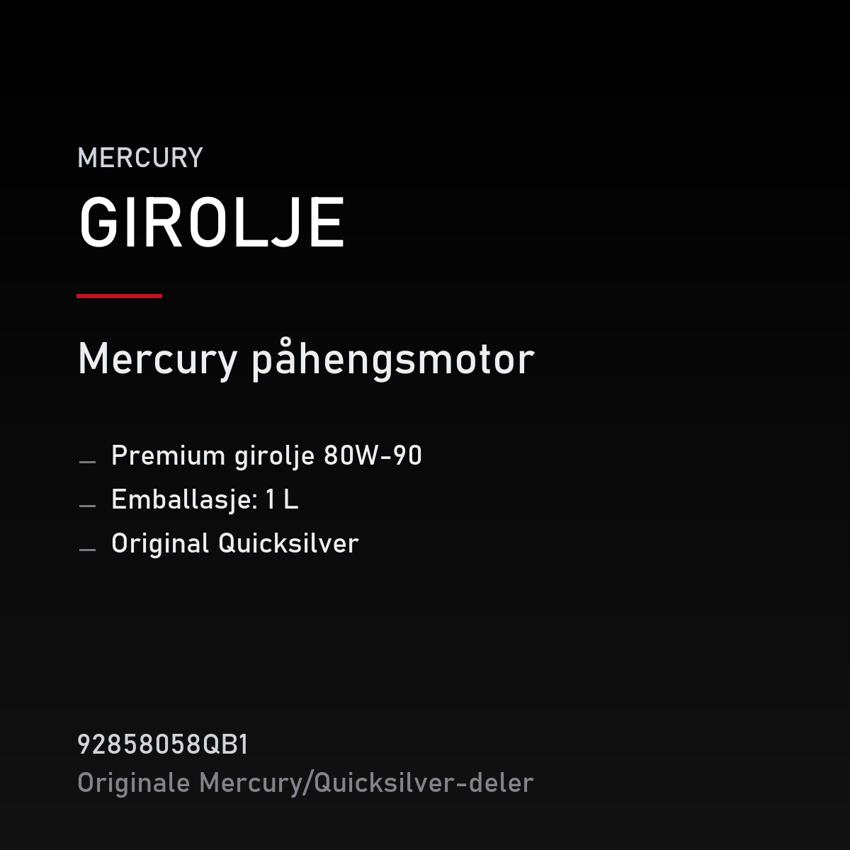 Premium girolje 80W-90 1 L