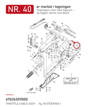 Yamaha Gasswire 67G-26301-10 – nr. 40 i tegningen fra produsentens delekatalog