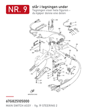 Yamaha Hovedbryter 67G-82510-50 – nr. 9 i tegningen fra produsentens delekatalog