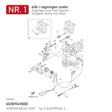 Yamaha Relé 6G1-81941-10 – nr. 1 i tegningen fra produsentens delekatalog