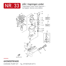 Yamaha Vannpumpesett (krom) 6H3-W0078-1A