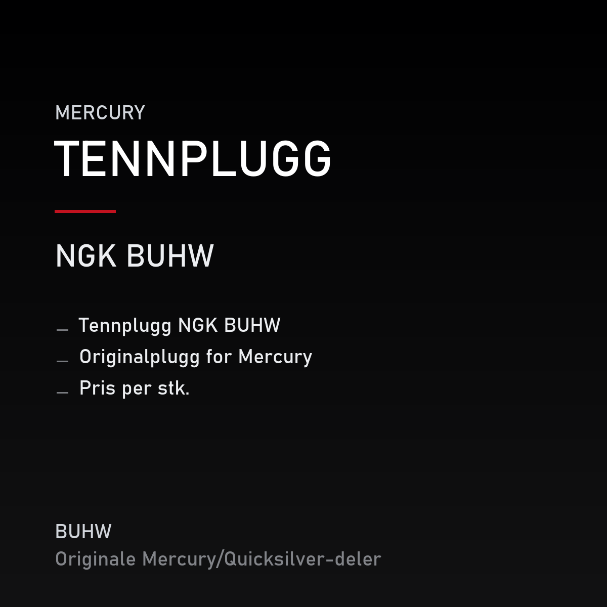 NGK BUHW tennplugg
