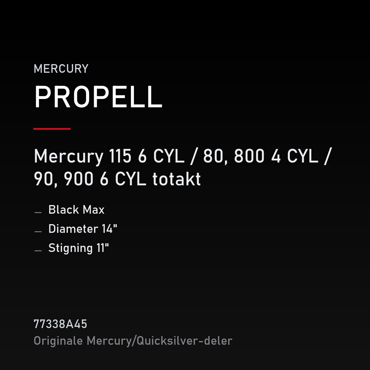 Propell Black Max 14 x 11 – propell