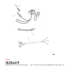 Quicksilver Powertrim trimbryter-sett 18286A19 – Mercury – tegning fra Mercurys delekatalog