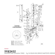 Quicksilver Pakning 19183K02 – Mercury – tegning av hele figuren fra produsentens delekatalog