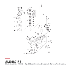 Quicksilver Pakning 8M0187157 – Mercury – tegning av hele figuren fra produsentens delekatalog