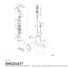 Quicksilver Slitasjeplate vannpumpe 8M0204677 – Mercury – tegning fra Mercurys delekatalog