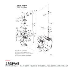 Quicksilver Impeller / vannpumpesett 42089A5 – Mercury – tegning fra Mercurys delekatalog