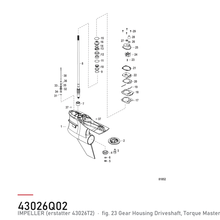 Quicksilver Impeller 43026Q02 – Mercury – tegning av hele figuren fra produsentens delekatalog