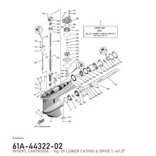 Yamaha Kassettinnsats 61A-44322-02 – tegning fra Yamahas delekatalog