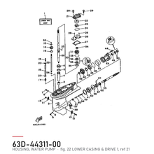 Yamaha Impeller housing – tegning fra Yamahas delekatalog