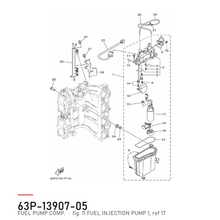 Yamaha Drivstoffpumpe (VST) 63P-13907-05 – tegning fra Yamahas delekatalog