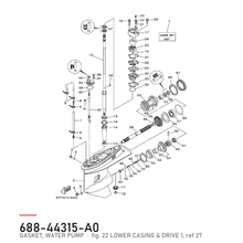 Yamaha Pakning 688-44315-A0 – tegning fra Yamahas delekatalog