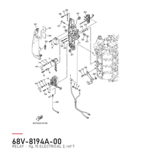 Yamaha Relé 68V-8194A-00 – tegning fra Yamahas delekatalog