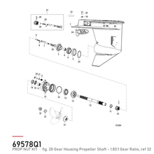 Quicksilver Propellmuttersett 69578Q1 – Mercury – tegning fra Mercurys delekatalog