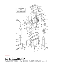 Yamaha Drivstoffpumpe 69J-24410-02 – tegning fra Yamahas delekatalog