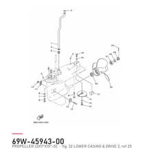 Yamaha Propell 69W-45943-00 – tegning fra Yamahas delekatalog