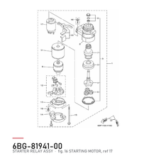Yamaha Starterrele 6BG-81941-00 – tegning fra Yamahas delekatalog