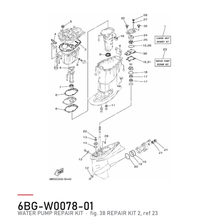 Yamaha Impeller Kit 6BG-W0078-01-00 – tegning fra Yamahas delekatalog