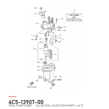 Yamaha Drivstoffpumpe (VST) 6C5-13907-00 – tegning fra Yamahas delekatalog