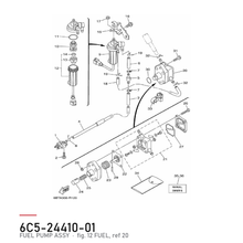Yamaha Drivstoffpumpe 6C5-24410-01 – tegning fra Yamahas delekatalog