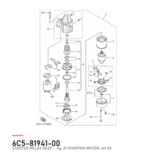 Yamaha Starterrele 6C5-81941-00 – tegning fra Yamahas delekatalog