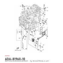 Yamaha Likeretter og regulator 6DA-81960-10 – tegning fra Yamahas delekatalog