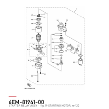 Yamaha Starterrelé 6EM-81941-00 – tegning fra Yamahas delekatalog