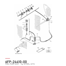 Yamaha Drivstoffpumpe 6FP-24410-00 – tegning fra Yamahas delekatalog