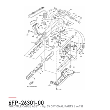 Yamaha Gasswire 6FP-26301-00 – tegning fra Yamahas delekatalog
