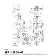 Yamaha Trim- og tiltenhet 6FP-43800-02 – tegning fra Yamahas delekatalog