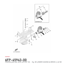 Yamaha Propell 6FP-45943-00 – tegning fra Yamahas delekatalog