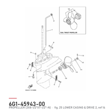 Yamaha Propell 6G1-45943-00 – tegning fra Yamahas delekatalog