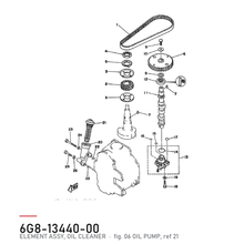 Yamaha Oljefilter 6G8-13440-00 – tegning fra Yamahas delekatalog