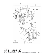 Yamaha Drivstoffpumpe (VST) 6P2-13907-22 – tegning fra Yamahas delekatalog