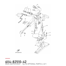 Yamaha Hovedbryter 6X4-82510-42 – tegning fra Yamahas delekatalog