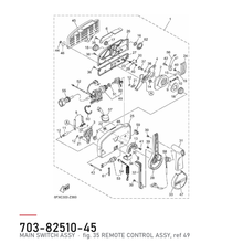 Yamaha Hovedbryter 703-82510-45 – tegning fra Yamahas delekatalog