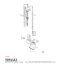 Quicksilver Impeller / vannpumpesett 70941A3 – Mercury – tegning fra Mercurys delekatalog