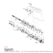 Quicksilver Anode 76214T1 – Mercury – tegning fra Mercurys delekatalog