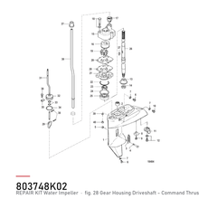 Quicksilver Impellersett 803748K02 – Mercury – tegning av hele figuren fra produsentens delekatalog