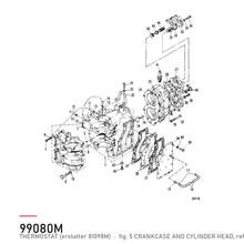 Quicksilver Termostat 99080M – Mercury – tegning fra Mercurys delekatalog