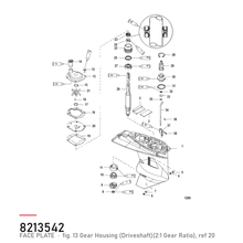 Quicksilver Slitasjeplate vannpumpe 8213542 – Mercury – tegning fra Mercurys delekatalog