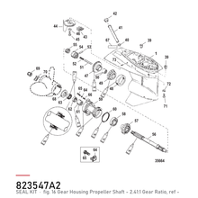 Quicksilver Tetningssett girhus 823547A2 – Mercury – tegning fra Mercurys delekatalog