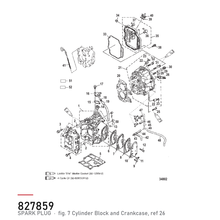 NGK CR6HS 33827859 – tegning av hele figuren fra produsentens delekatalog