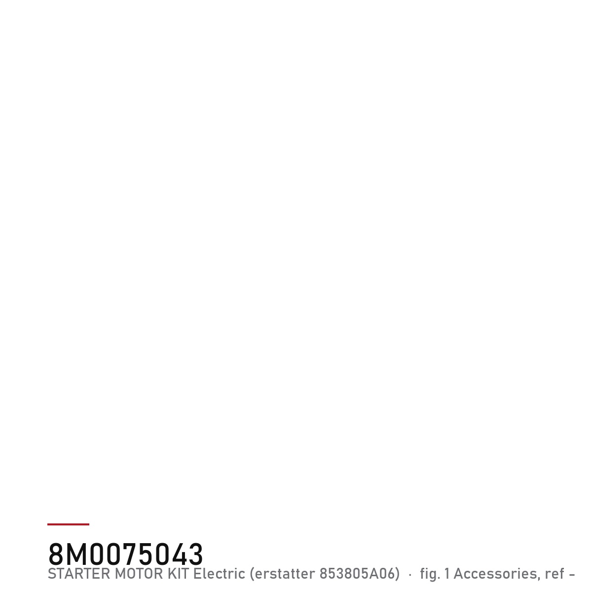 Quicksilver Startmotor 8M0075043 – Mercury – tegning fra Mercurys delekatalog
