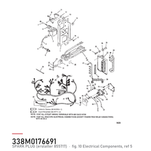 NGK ZFR5F-11 338M0176691 – tegning fra Mercurys delekatalog
