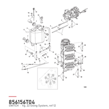 Quicksilver Oil Tank Sensor 87856156T04 Optimax – tegning fra Mercurys delekatalog